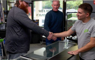 electronics store in cary, nc buys and sells devices with a handshake